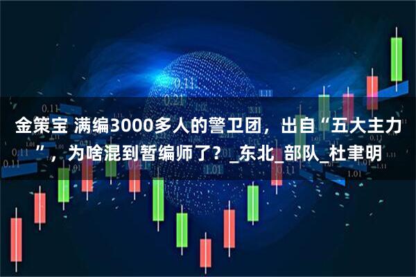 金策宝 满编3000多人的警卫团，出自“五大主力”，为啥混到暂编师了？_东北_部队_杜聿明